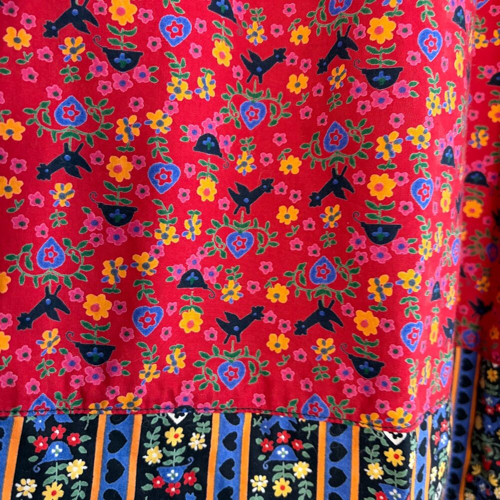 H&M Red Ditsy Floral Cottagecore Sundress | 100% Cotton | Pockets | EU Size 38 - Picture 12 of 12